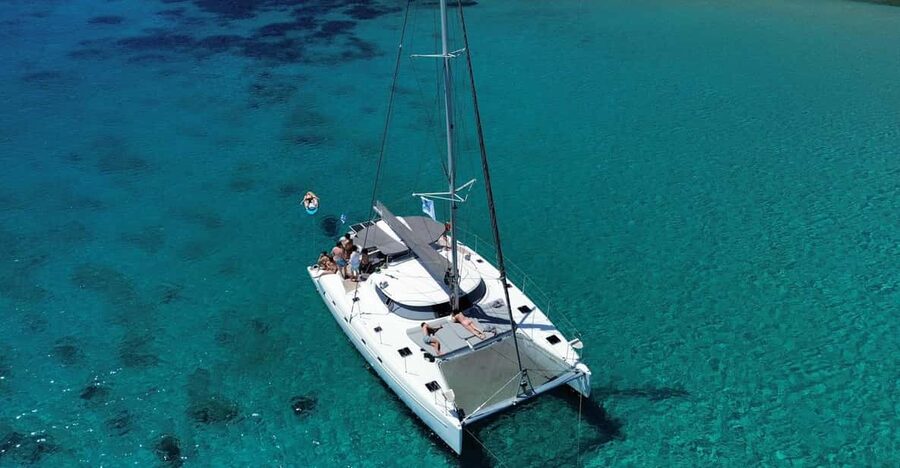 Heraklion: Dia Island Luxury Catamaran Cruise with Meal - Morning sailing or afternoon sunset cruise