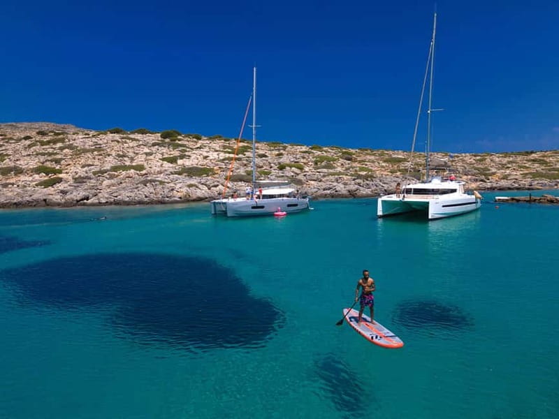Heraklion: Luxury Catamaran Cruise to Dia Island with Lunch - The return sail to Heraklion