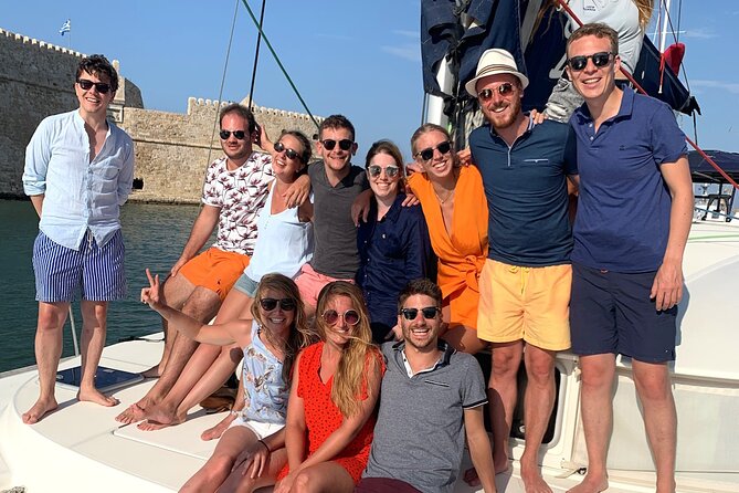 Heraklion: Sunset Luxury Cruise with Sushi and Open Bar - Sailing from Heraklion toward Dia