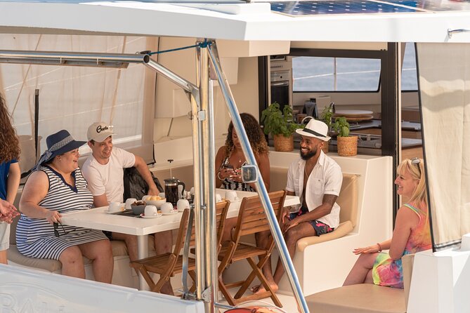 Hersonissos: Luxury Sunset Catamaran Cruise Sushi & Open Bar - Setting sail from Hersonissos