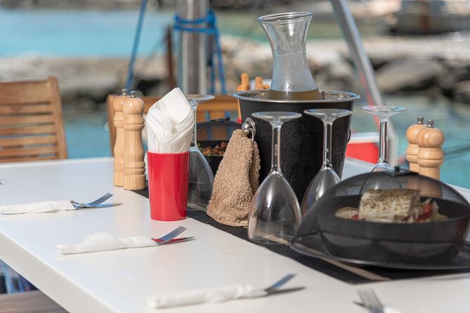 Hersonissos: Luxury Sunset Catamaran Cruise Sushi & Open Bar - Waiting for sunset over the Cretan coast