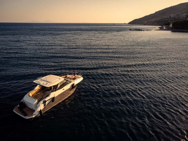 Kos: Seanomad Private Luxury Yacht Full Day 2 Islands Cruise - Leaving Kos Marina on a 2023 Sea Ray