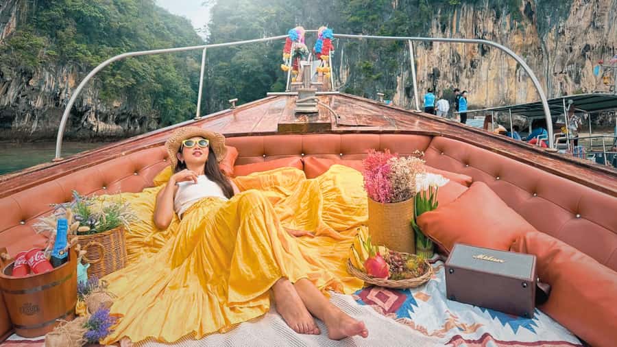 Krabi: Luxury Sunset Cruise to Hong Island Private Tour - A private boat from Krabi’s west coast