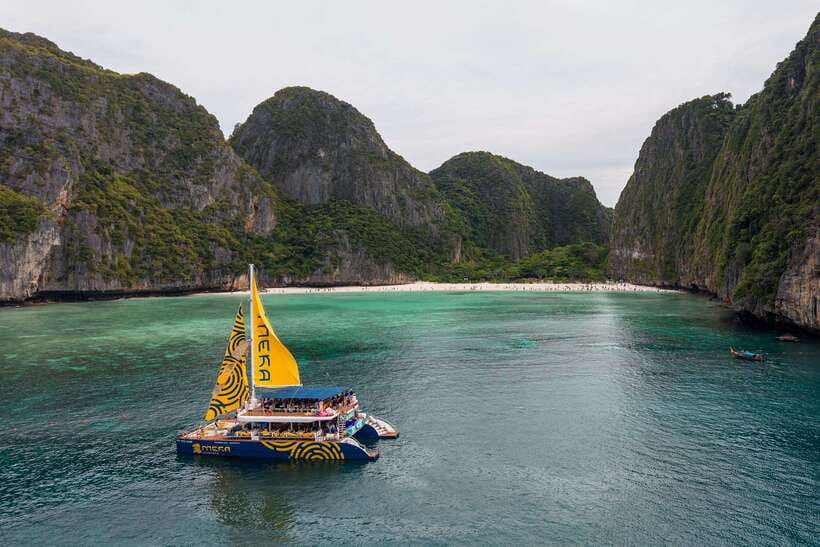 Krabi: Phi Phi Island Luxury Sunset Cruise by Meka Catamaran - Setting out from Krabi by van and longtail boat