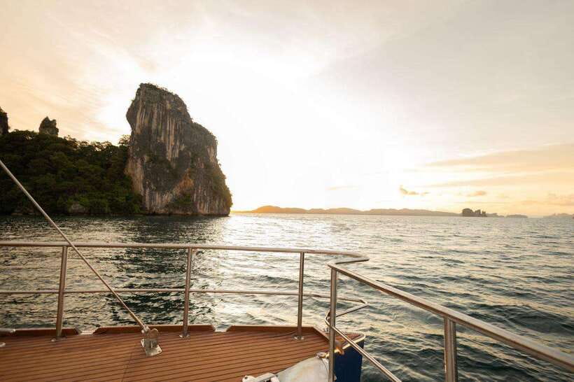 Krabi: Phi Phi Island Luxury Sunset Cruise by Meka Catamaran - Bamboo Island and Chicken Island