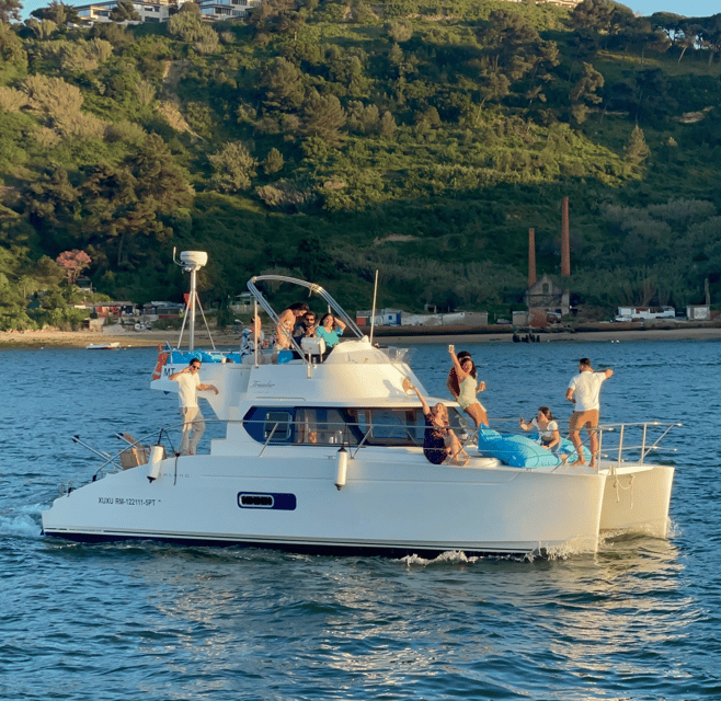 Lisbon: 3H Private Luxury Catamaran Tour with Swimming - The swimming stop near Oeiras