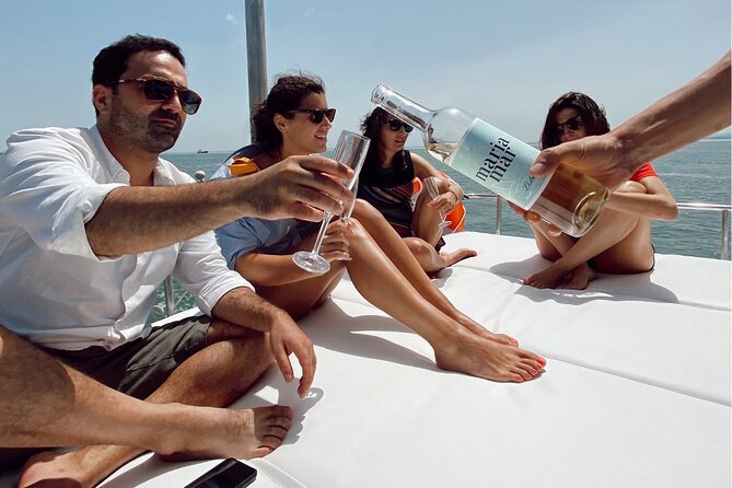 Lisbon: Catamaran Luxury Sunset and Wine Tour - The catamaran, space, and service