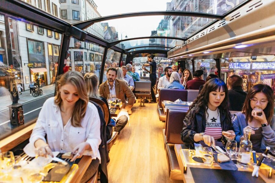 London: 6-Course Gourmet Dinner on a Luxury Coach - Victoria Embankment to the upper deck