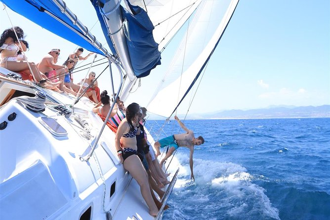 Los Cabos Luxury Sailing, Snorkel and Lunch Cruise - Leaving the marina with the Arch in view