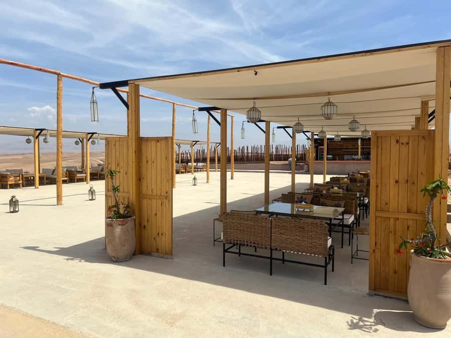 Luxury Agafay Desert : Quad , Camel Ride, Pool & Dinner Show - Moroccan dinner with tea, fruit, and a show
