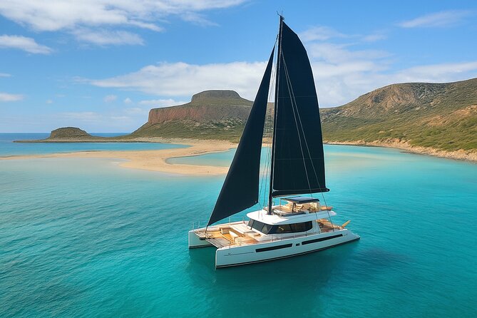 Luxury Balos Cruise: Sunset, Snacks, Drinks & Transfer - Key points at a glance
