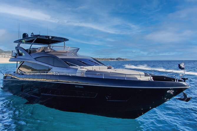 Luxury Black Yacht in Cabo - A private black yacht from Cabo Marina