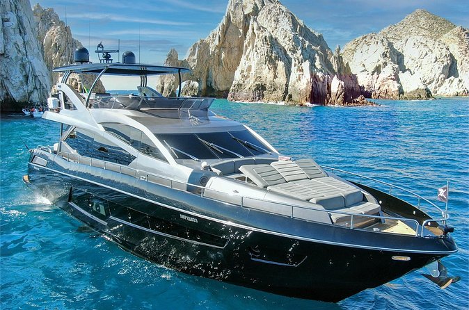 Luxury Black Yacht in Cabo - Medano Beach: food, drinks, and a final swim