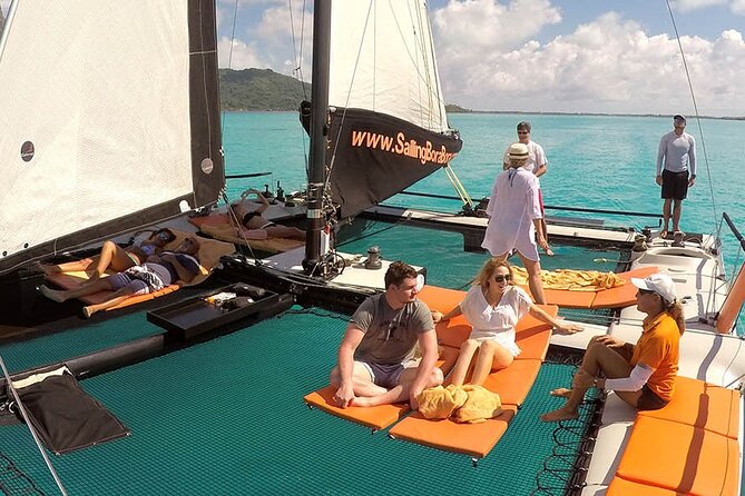 LUXURY Catamaran Bora Bora : Sailing, Snorkeling & Floating Bar - Paradise Bay and the floating bar