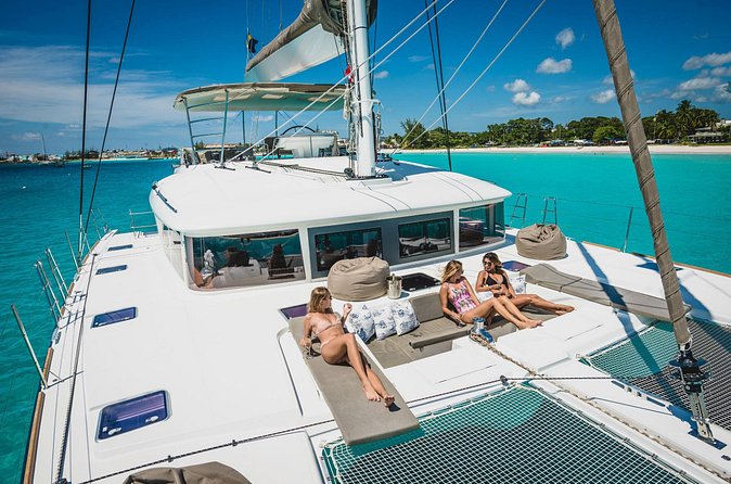 Luxury Catamaran, Snorkel and Dining Experience Barbados - Lunch at anchor, with chef-prepared food