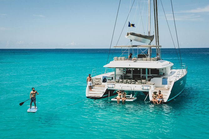 Luxury Catamaran, Snorkel and Dining Experience Barbados - Boarding the Lagoon 500 around 11:00 a.m.