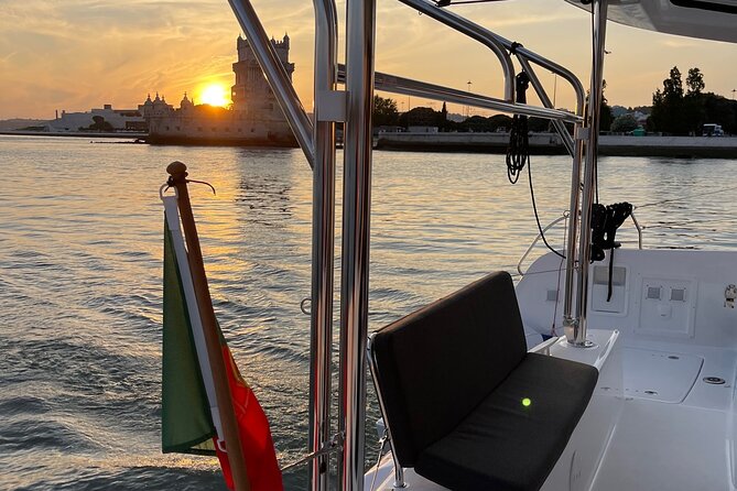LUXURY Catamaran Sunset and Wine cruise - The south bank, Cacilhas, and Cristo Rei