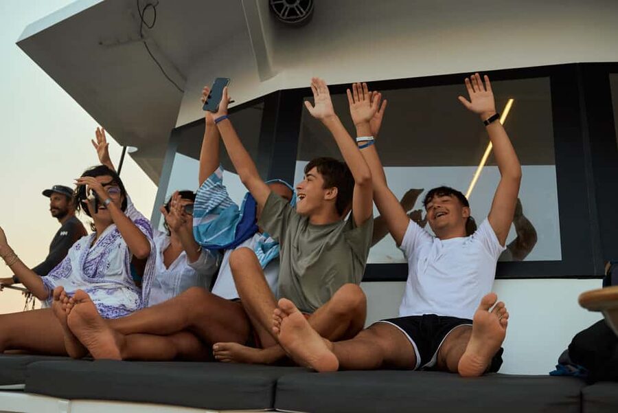 Luxury Catamaran to Balos: Sunset, Snacks, Drinks & Transfer - Welcome snacks and the first hour at sea