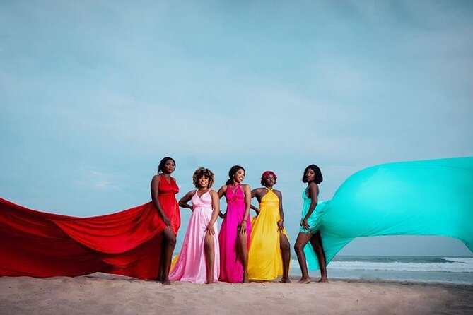 Luxury Flying Dress Photoshoot in Accra - What your one-hour session is likely to feel like