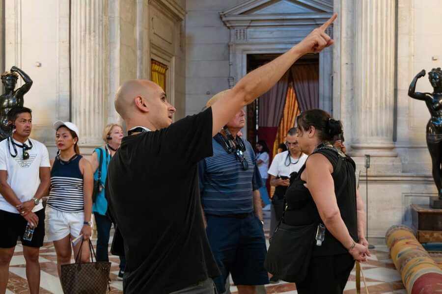 Madrid: Royal Palace VIP Tour with Skip-the-Line Ticket - Entering through the express security line
