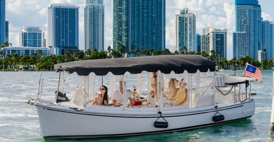 Miami: Luxury E-Boat Cruise with Wine and Charcuterie Board - What the two-hour cruise includes
