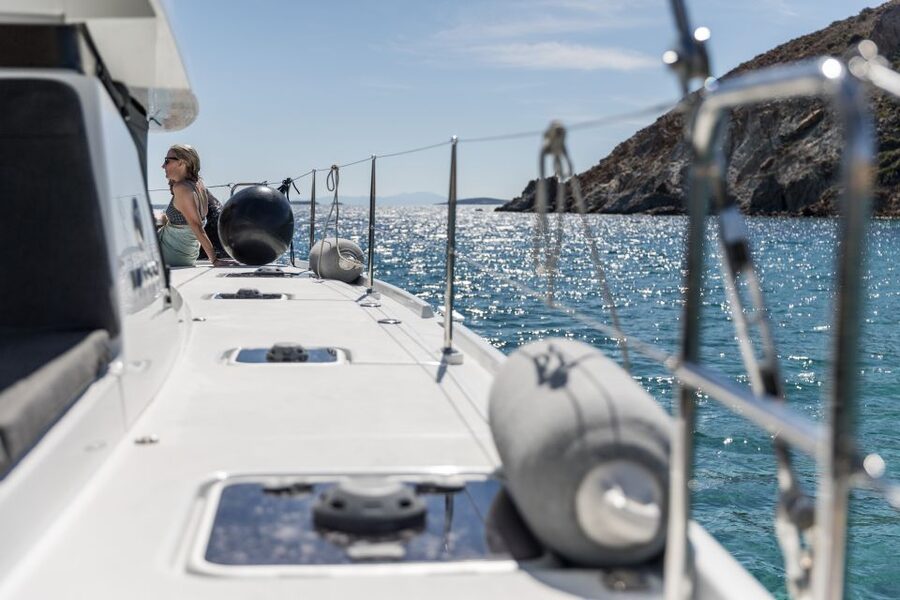 Naxos: Luxury Catamaran Day Trip with Lunch and Drinks - What the Modern Catamaran Feels Like