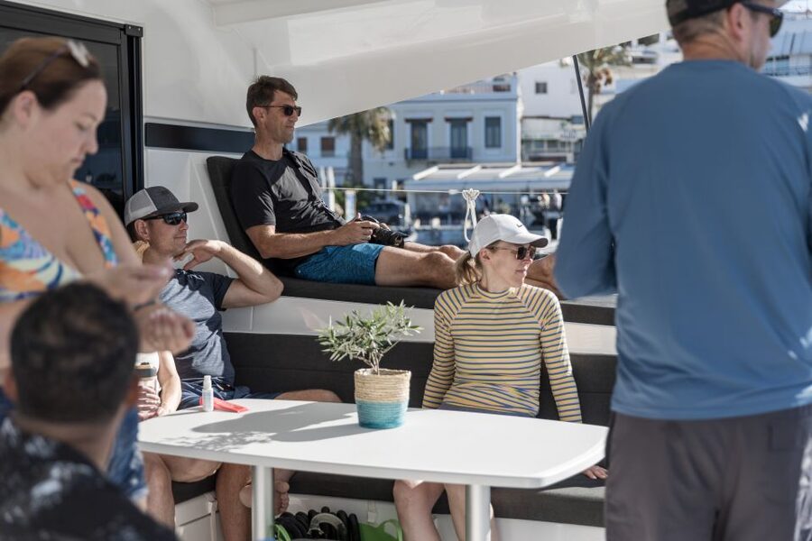 Naxos: Luxury Catamaran Day Trip with Lunch and Drinks - Lunch With Moussaka, Salad, and Fruit