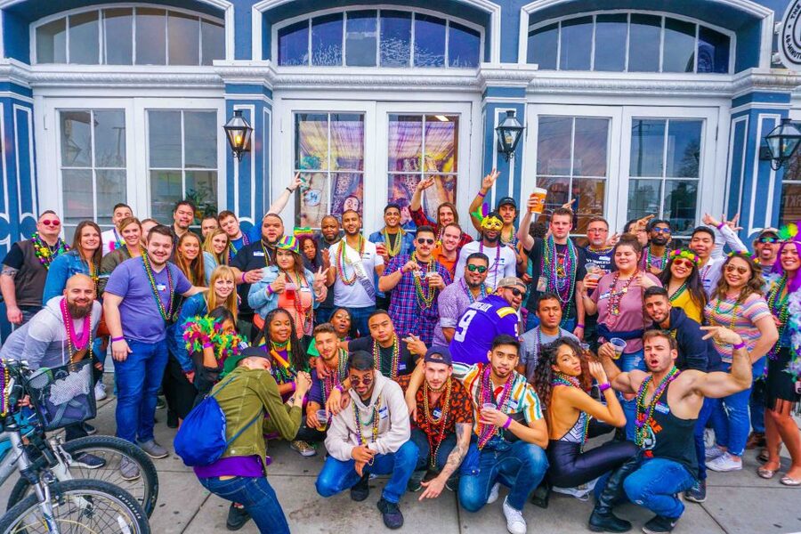 New Orleans: VIP Bar and Club Crawl Tour with Free Shots - Starting at the purple check-in table