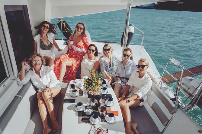 Panormo: Luxury Sunset Catamaran Cruise Sushi & Open Bar - Sushi, fruit, and an open bar at sea