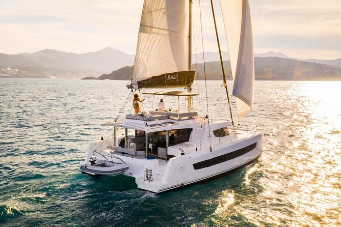 Panormo: Luxury Sunset Catamaran Cruise Sushi & Open Bar - Sunset on the return journey
