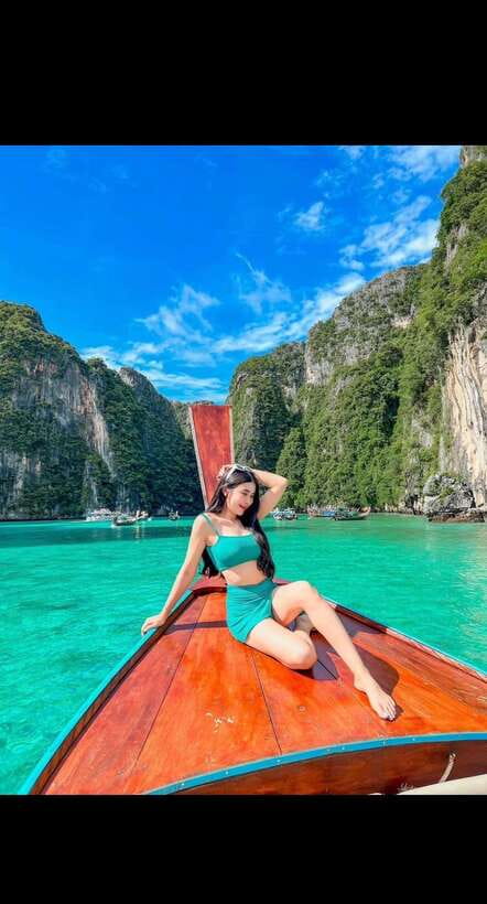phi phi island : Luxury Private Wooden Boat Rental - Shark Point and Viking Cave by boat