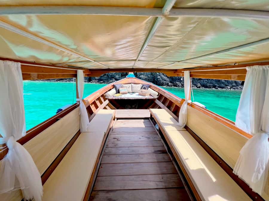 Phi Phi: Luxury Private Longtail Boat to Maya Bay with Lunch - Lunch, fruit, and the boat setup