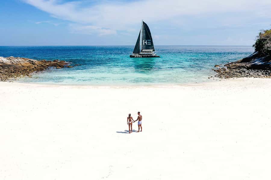 Phuket: Coral and Racha Islands Hype Luxury Catamaran - The buffet: Thai food, sushi, tapas, and fruit