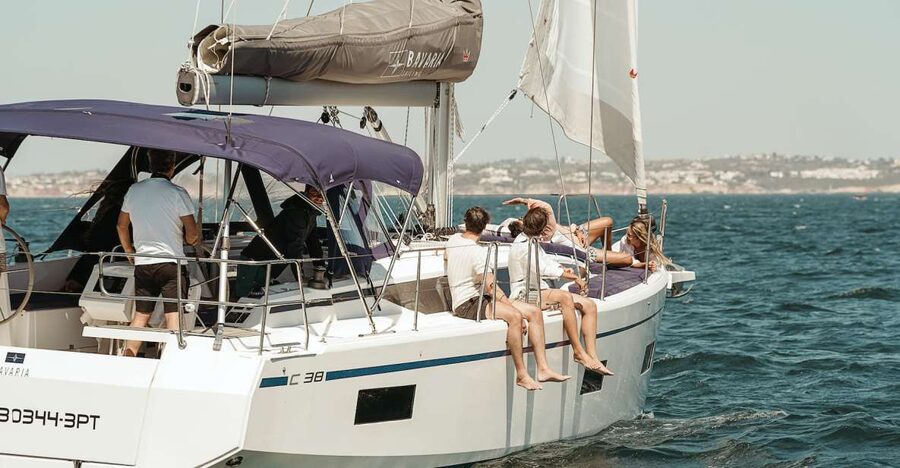 Portimao: Luxury Sail-Yacht Cruise with Sunset Option - Golden cliffs, beaches, and rock formations