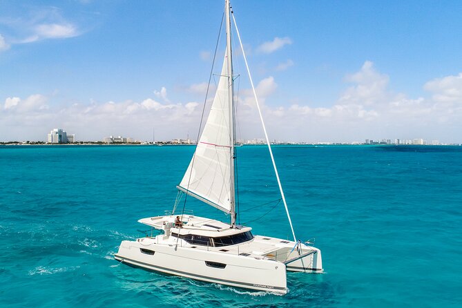 Private Luxury Catamaran Cancun to Isla Mujeres | For up to 30 pp - A private boat day with a clear purpose
