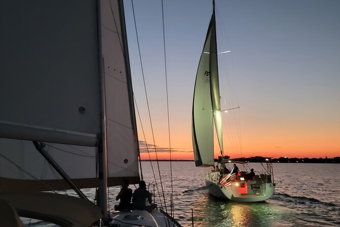 Private Luxury Sunset Sail on the 50ft Sailing Yacht Fate BYOB - Sunset, dolphins, and the value of unplanned moments
