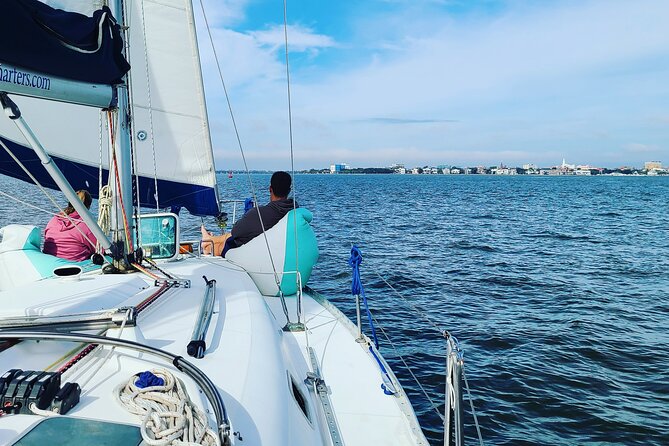 Private Luxury Yacht Charters, BYOB & Dolphins - Passing Fort Sumter at the harbor mouth