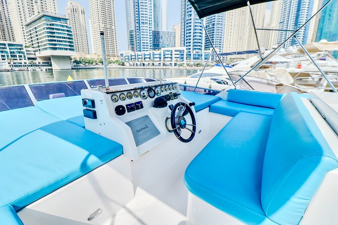 Private Luxury Yacht cruise around Atlantis and Dubai Marina - Food, drinks, music, and the onboard BBQ