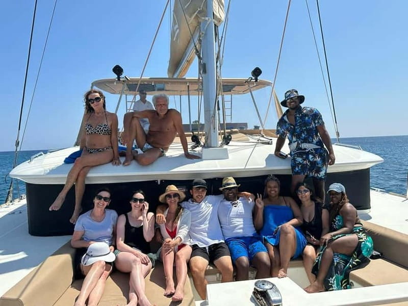 Santorini: Luxury Catamaran Cruise with Lunch, BBQ & Drinks - Thirasia Combines Swimming, Food, and Open Views