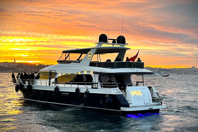 Scenic Bosphorus Sunset Cruise – 2.5 Hours of Luxury & Views - The Maiden’s Tower and Istanbul at dusk