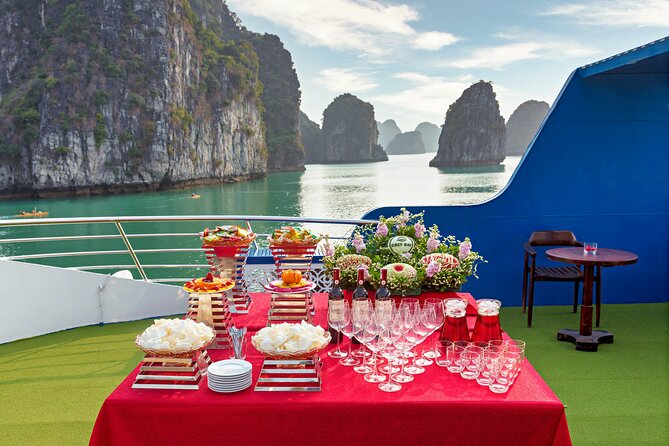 Sea Lion Luxury 5-Star Halong Day Cruise,Buffet Lunch,Shuttle Bus - Kayaking or bamboo boat at Hang Luon Cave