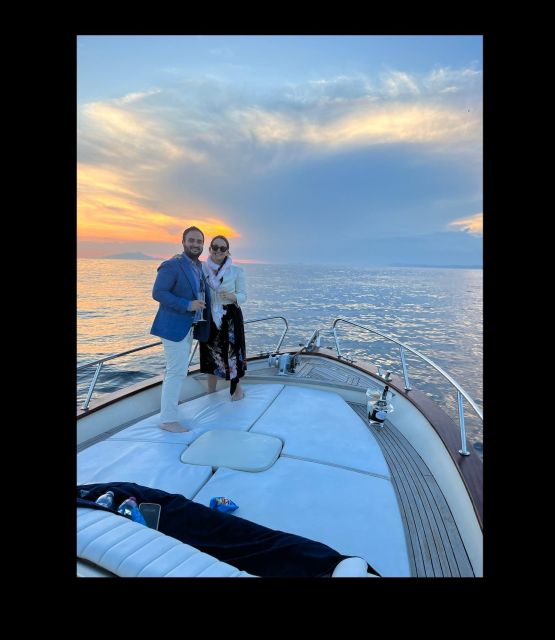 Sorrento: Luxury Private boat drinking & watching the sunset - Along Sorrento’s coast toward Punta Campanella