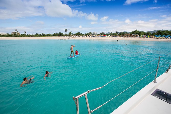 St Maarten Luxury Catamaran Full-Day Group Charter - A four-course lunch served afloat