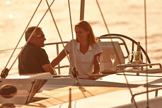 Sunset On A Luxury Sailboat From Port Olimpic - Dress for the Sea, Not the Sidewalk