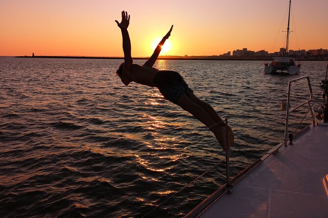 Sunset on a Luxury Sailing Yacht from Vilamoura (Max 12 Guests) - The Tiny Beach You Can Reach Only by Sea at High Tide