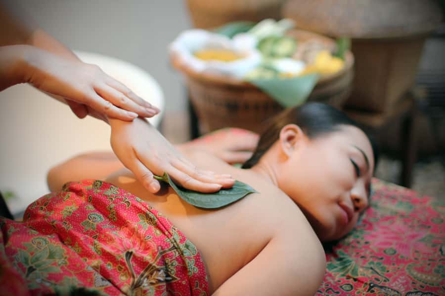 Thai Luxury Spa Packages - Entering Fah Lanna Spa inside Chiang Mai’s old city moat