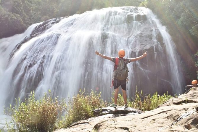 VIP Adventure Tour- Dalat Canyoning/Snapling/Rappeling - The seven-meter jump brings a quick burst of nerve