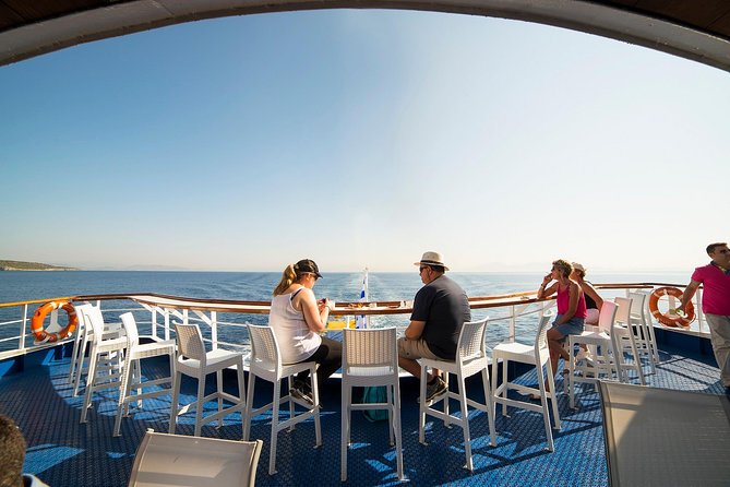 VIP Day Cruise from Athens to Hydra, Poros and Aegina - Aegina: coffee, pistachios, and optional touring