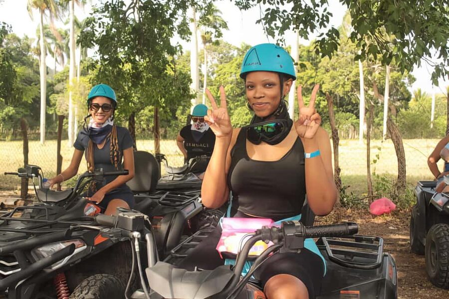 VIP DayPass | ATV's, Zip Lines, Horse Riding| Hotel & Cruise - Pool zip lining and a well-earned Dominican lunch