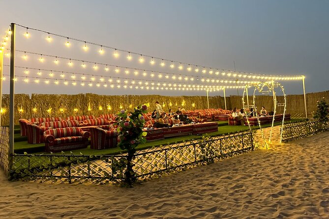 VIP Desert Safari Abu Dhabi with Private Seating Area - Sandboarding and the camel farm visit